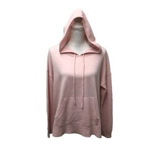 Boo Gemes Cashmere Sweater Jumper Womens Medium Pink Pullover Hooded Comfort